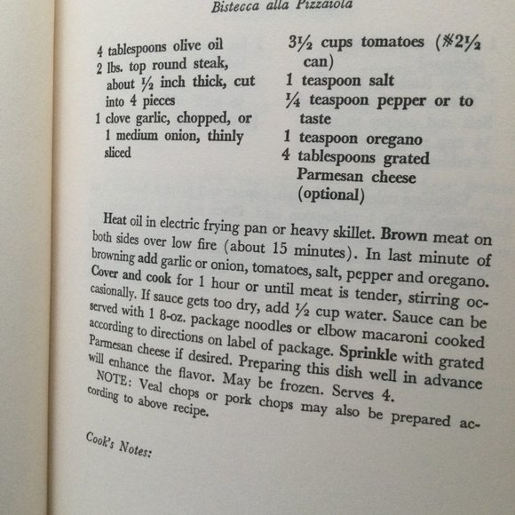 ITALIAN COOKBOOK VINTAGE 1970 - Picture 7 of 8